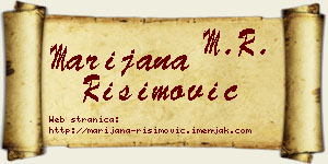 Marijana Risimović vizit kartica